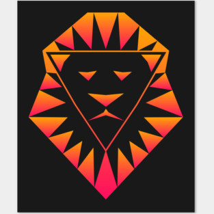 Trippy Psychedelic Rave Lion Posters and Art