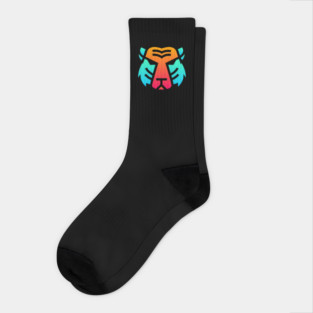 Trippy Psychedelic Rave Tiger Socks