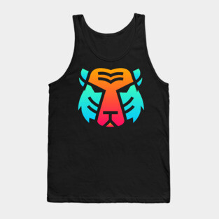 Trippy Psychedelic Rave Tiger Tank Top