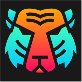 Trippy Psychedelic Rave Tiger Posters and Art