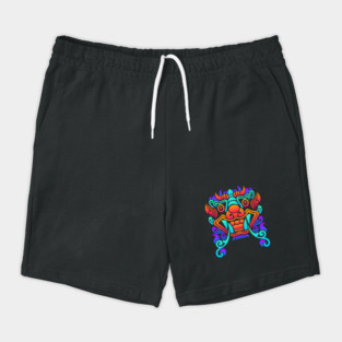 Trippy Psychedelic Rave Chinese Dragon Shorts