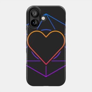 Trippy Psychedelic Rave | Heart Sacred Geometry Phone Case