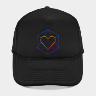 Trippy Psychedelic Rave | Heart Sacred Geometry Hat