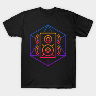 Trippy Psychedelic Rave | Speaker Sacred Geometry T-Shirt