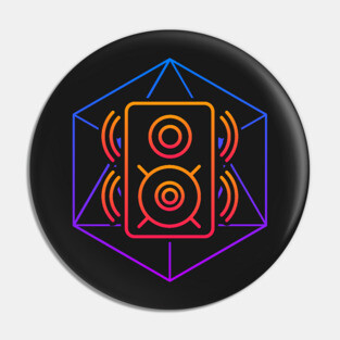 Trippy Psychedelic Rave | Speaker Sacred Geometry Pin