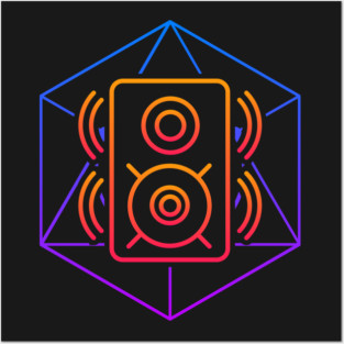 Trippy Psychedelic Rave | Speaker Sacred Geometry Posters and Art