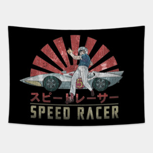 Speed Racer Retro Japanese Tapestry