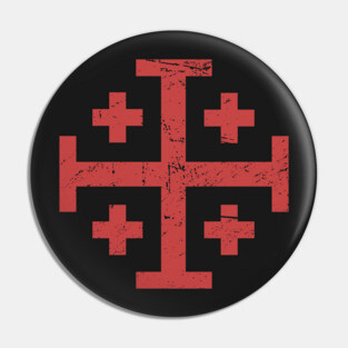 Crusader Cross Of Jerusalem | Renaissance Festival Design Pin