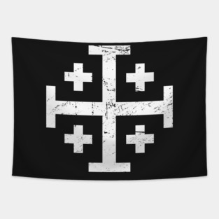 Templar Cross Of Jerusalem | Renaissance Festival Design Tapestry