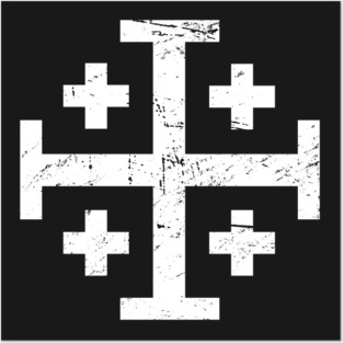 Templar Cross Of Jerusalem | Renaissance Festival Design Posters and Art