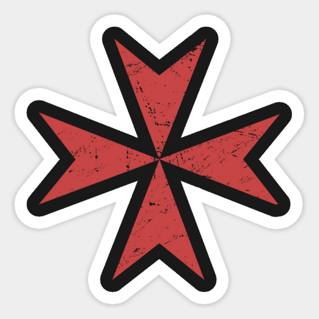 Crusader Maltese Cross | Renaissance Festival Design Sticker by MeatMan