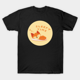 Sleepy time cute sleeping baby fox T-Shirt