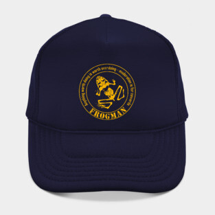 Frogman diver (small logo - distressed) Hat