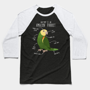 Amazon Parrot Anatomy Baseball T-Shirt