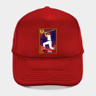 WADE BOGGS Red Sox Homer at the Bat Style Simpsons Parody Baseball Card Hat
