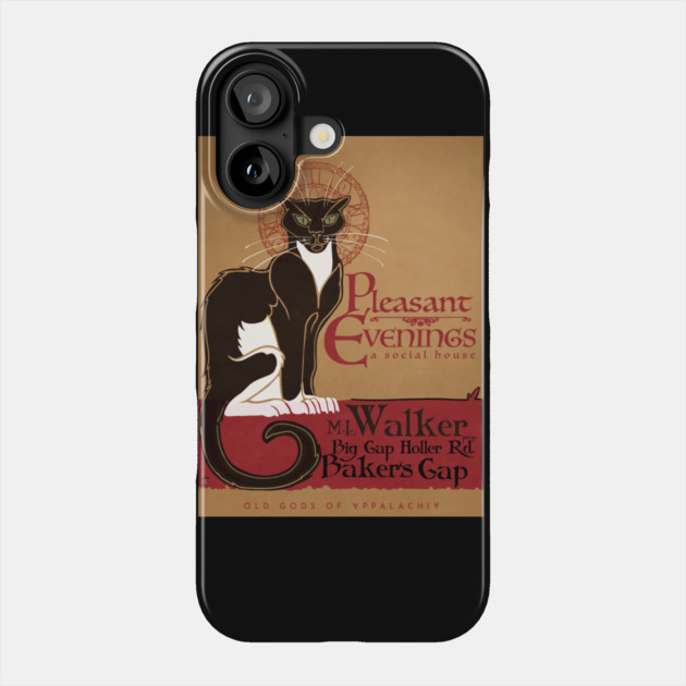 Pleasant Evenings: The Chat's Meow Phone Case by Old Gods of Appalachia