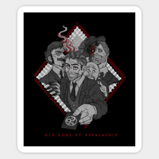 The Railroad Man & The Local Magistrate (plus two Hollow Men) Sticker