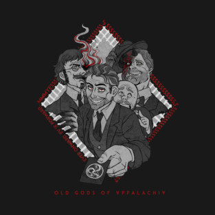 The Railroad Man & The Local Magistrate (plus two Hollow Men) T-Shirt