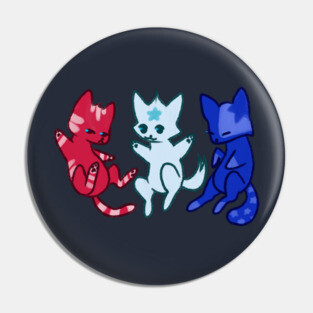 Fourth of July Cats Pin