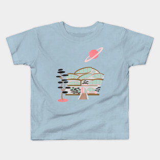 Mid century modern off planet house Kids T-Shirt