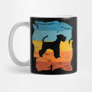 Miniature Schnauzer Distressed Vintage Retro Silhouette Mug
