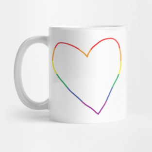 Pride Stripes Heart Line Valentines Day Mug
