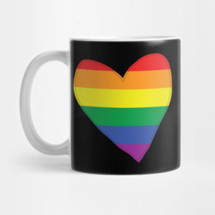 Pride Stripes Heart Valentines Day Mug