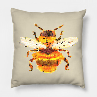 Mosaic Bumble Bee Pillow