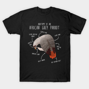 African Grey Anatomy T-Shirt