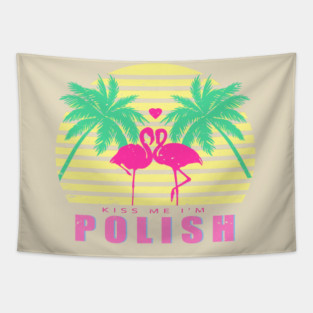 Kiss Me I'm Polish Tapestry