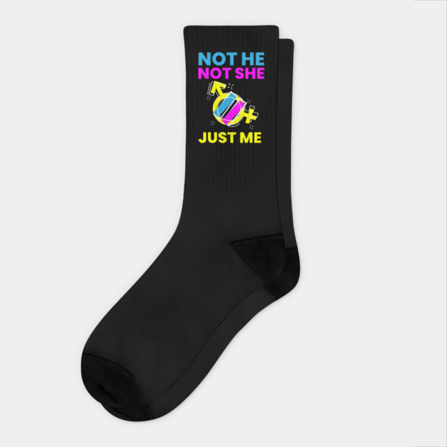 Gender Fluidity Not He Not She Just Me Pride Socks by creative