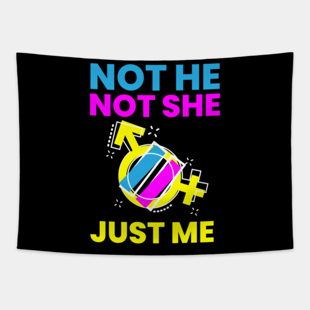 Gender Fluidity Not He Not She Just Me Pride Tapestry by creative