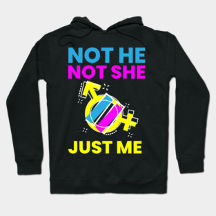 Gender Fluidity Not He Not She Just Me Pride Hoodie