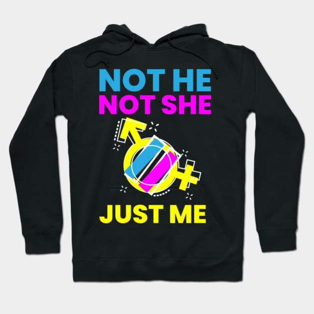 Gender Fluidity Not He Not She Just Me Pride Hoodie by creative