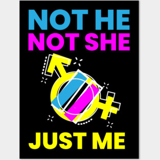 Gender Fluidity Not He Not She Just Me Pride Posters and Art