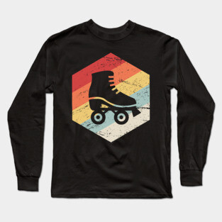 Retro 70s Roller Skating Icon Long Sleeve T-Shirt