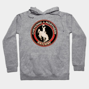 Cheyenne and Northern Railway Railroad Vintage Logo Hoodie