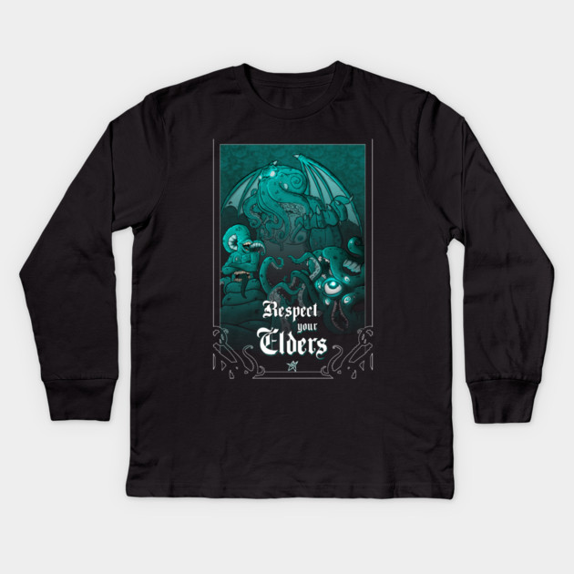 Respect your Elders Kids Long Sleeve T-Shirt by John Wigger