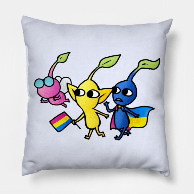 Pride Pikmin Pansexual Pillow by KatieRose