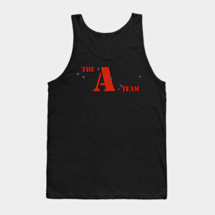 The A-Team - Red Text - Bullet Holes Tank Top
