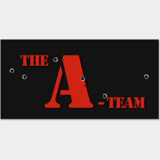 The A-Team - Red Text - Bullet Holes Posters and Art