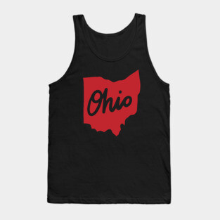State of Ohio Retro Script Graphic Tank Top