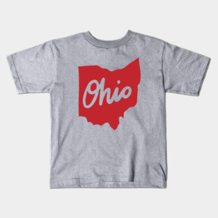 State of Ohio Retro Script Graphic Kids T-Shirt