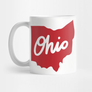 State of Ohio Retro Script Graphic Mug