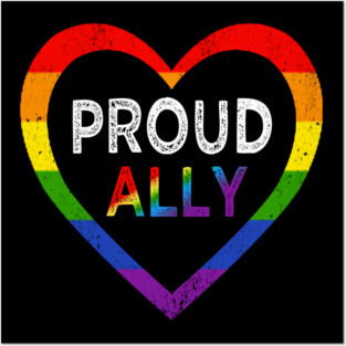 proud ally pride lgbt Posters and Art