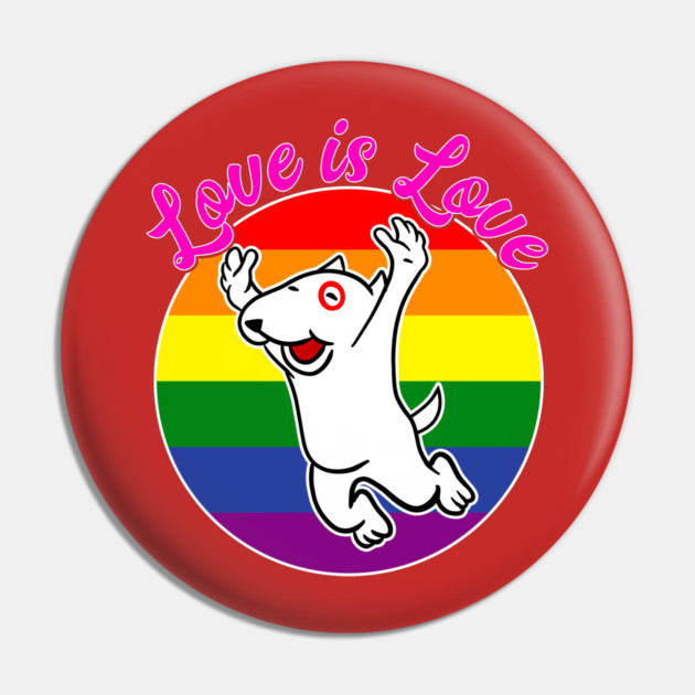 Love Is Love Pride Essential Dog Pin by belownormal