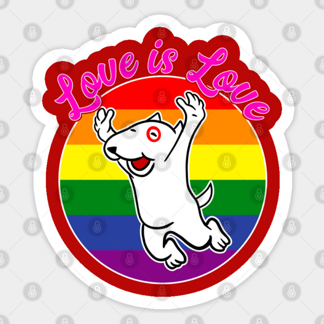 Love Is Love Pride Essential Dog Sticker by belownormal