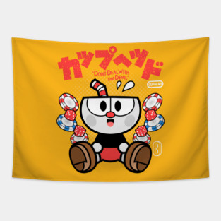 Cuphead Chibi Tapestry