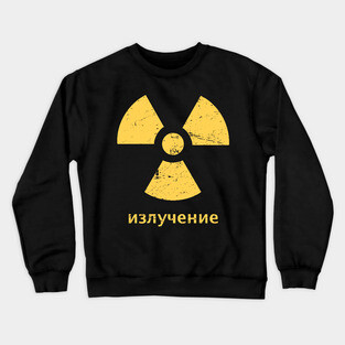 "Radioactive" - Retro Soviet Union Radiation Symbol Crewneck Sweatshirt