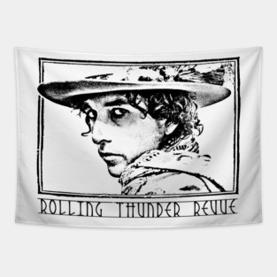 Rolling Thunder Revue /\/ Vintage Faded Style Fan Design Tapestry